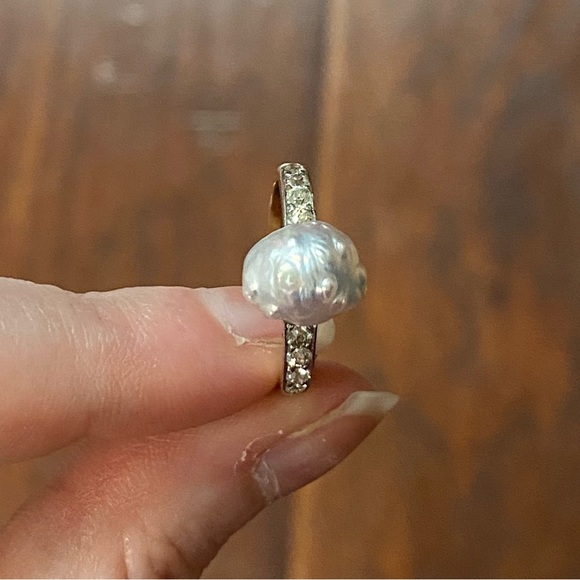 Vintage Pearl Engagement Ring. - Picture 5 of 7